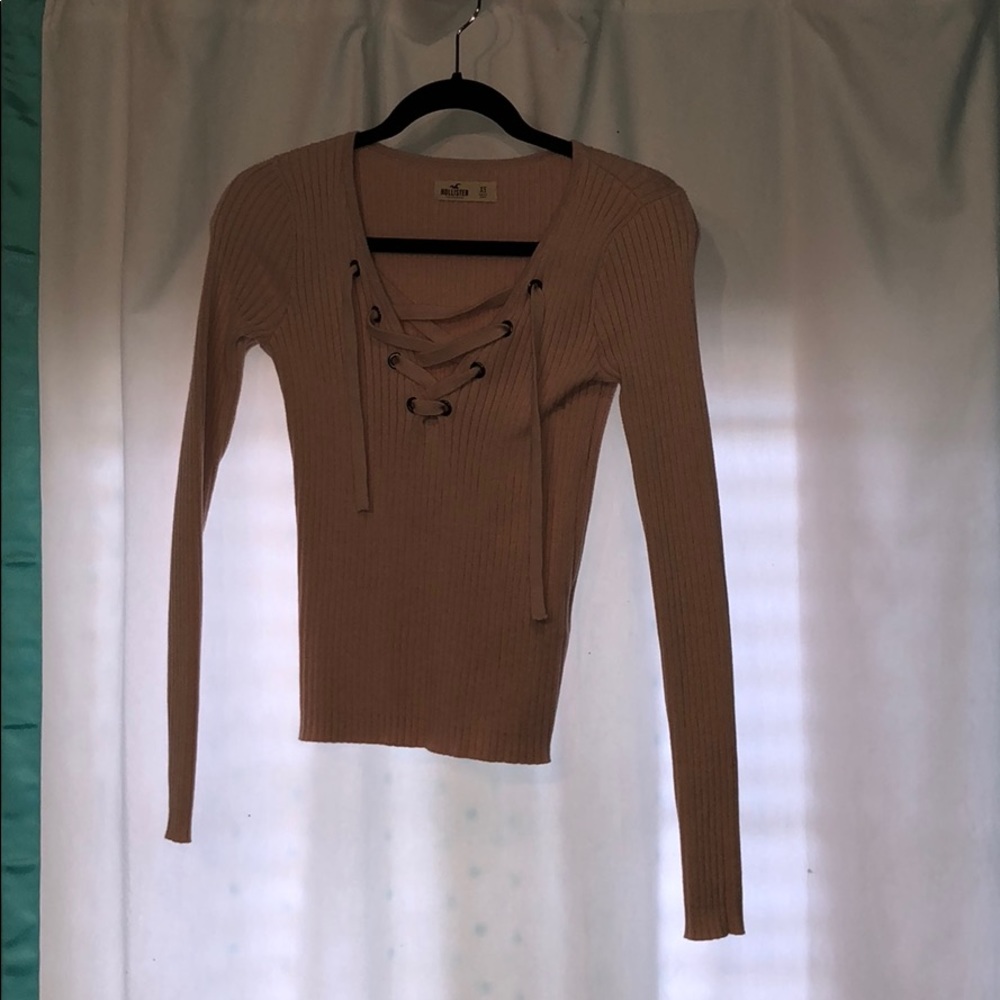 light pink, v-neck sweater